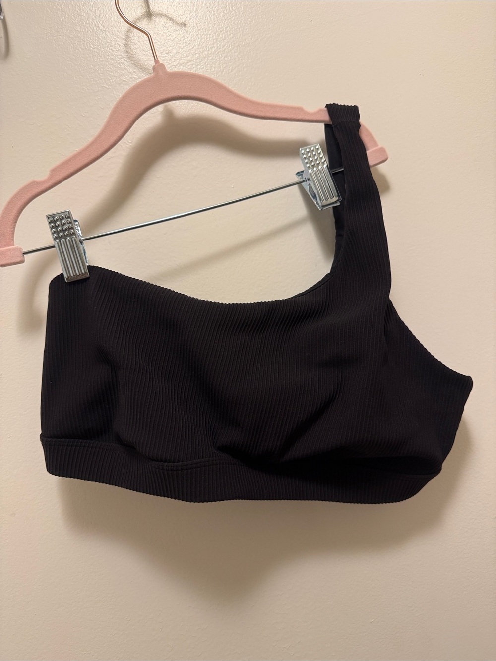Nama one shoulder cropped workout tank /sports bra
